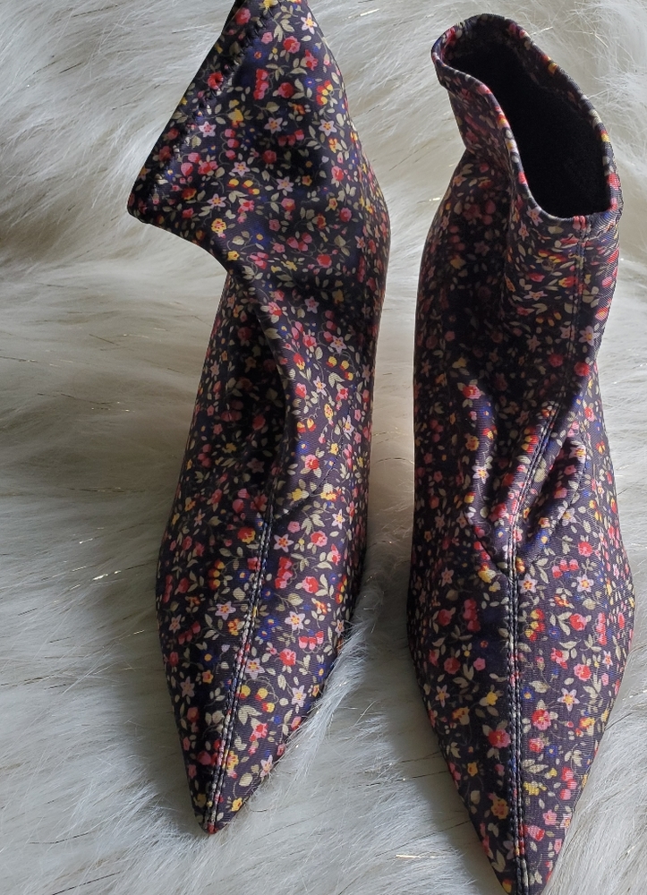 ZARA Liberty Print Sock Bootie Size 7